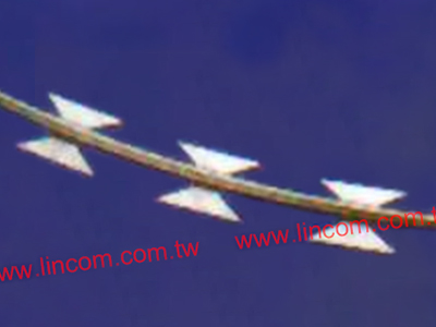 Concertina wire closeup.