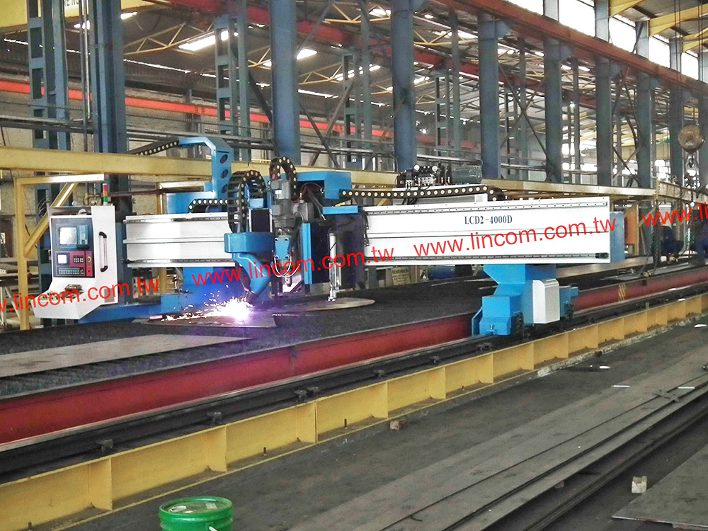 CNC plate cutting/drilling/beveling machine. This one machine can save at least 50% of the cost of 2 separate machines.