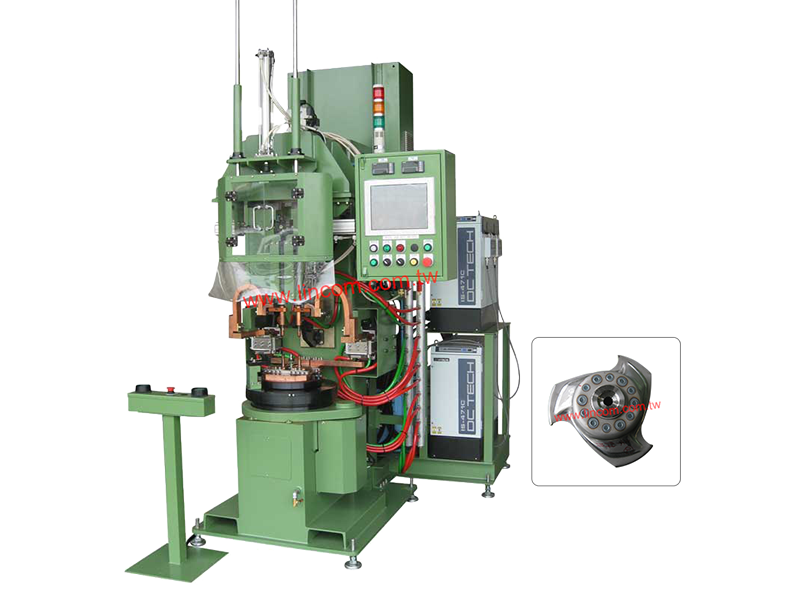 Spot welder for rim brake hub.