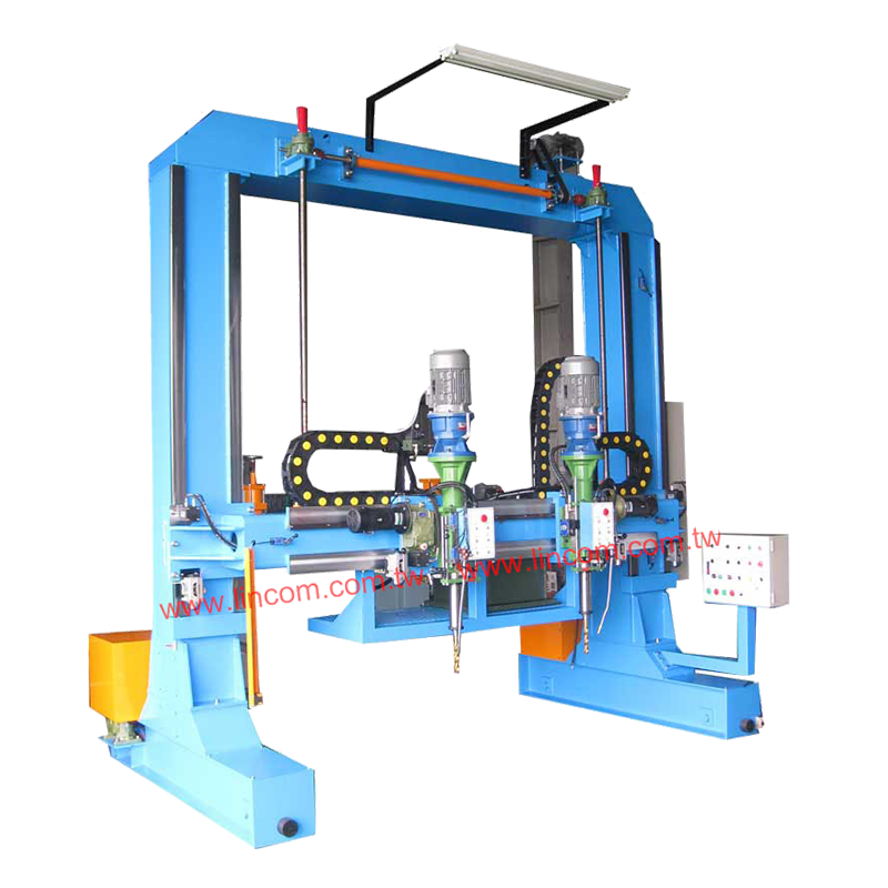 Column type drilling machine. Specialized for drilling big size workpieces safely and stably in high precision.