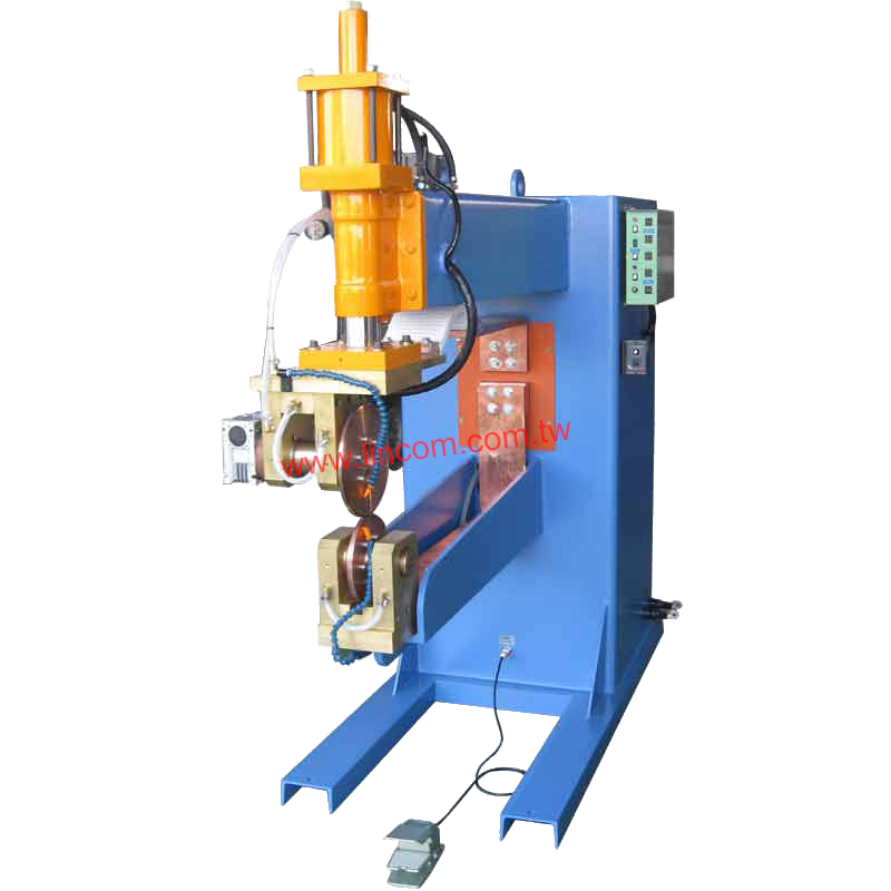 Vertical seam welder. For tig, plasma co2, submerged welding for tube and sheet metal. Infrared meter to precise position.