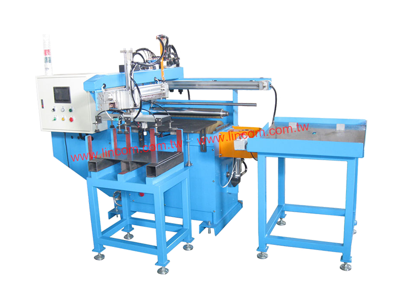 Two shaft bending machine with auto feeding system.