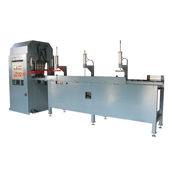 Multi spot welder for radiator panel.