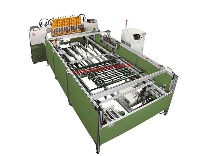 Dual layer interchangeable type multi head spot welder for shelf, mesh, etc.