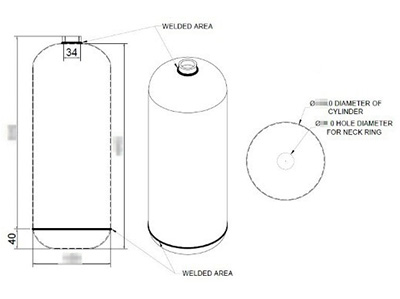 Fire extinguisher detail drawing.