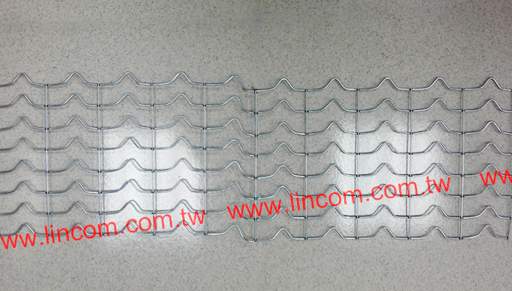 Crimped wire mesh (pipe reinforcement) made in Taiwan, by pneumatic crimped wire mesh welding machine.