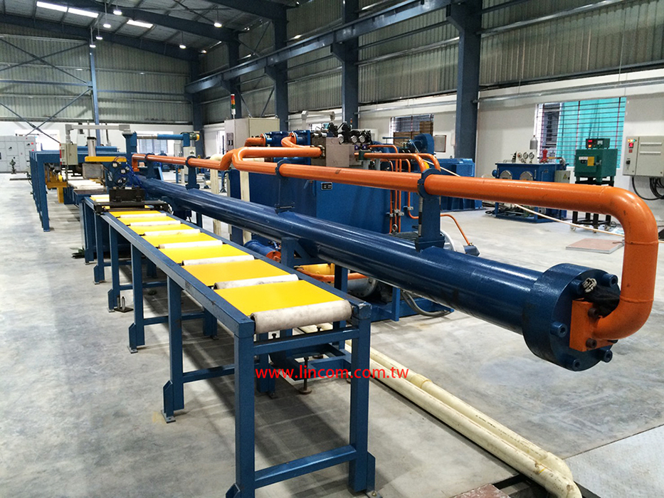 Copper bus bar, aluminum bus bar hydraulic type automatic drawing machine: automatic drawing, straightening & cutting machine