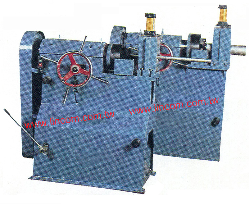 Steel rod & tube processing equipment: manual type facing machine.