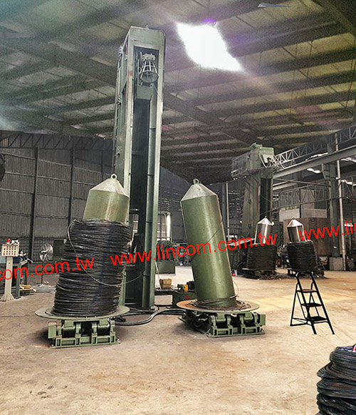 Horizontal deformed rebar wire drawing machine. Made in Taiwan.