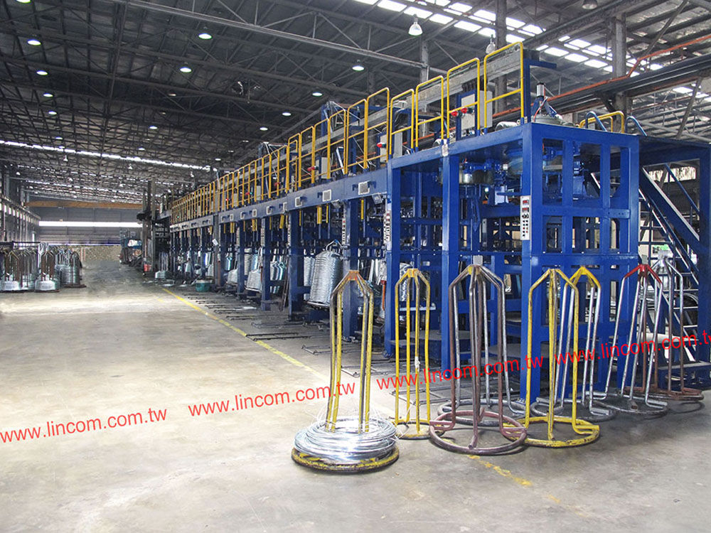Hot dip galvanizing plant for galvanized steel wire, hard drawn wire (high carbon wire, low carbon wire).
