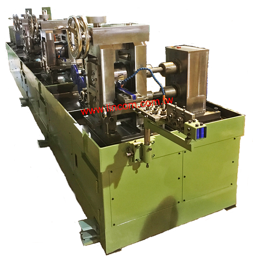 Continuous irregular metal bar shape profiling machine.