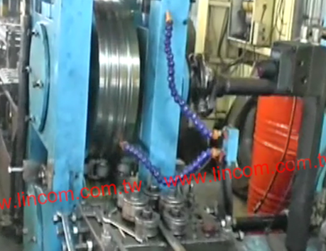 Metal bar peeling & irregular profiling machine. Inlet raw material as per intended flat bar size, our max. is dia. 16mm.