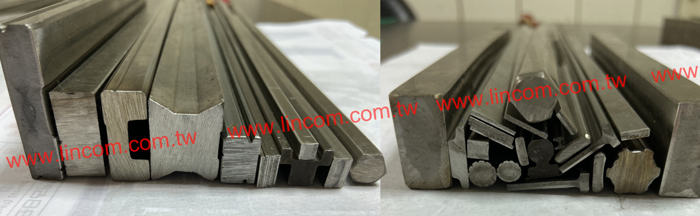 Irregular shape metal bar products.